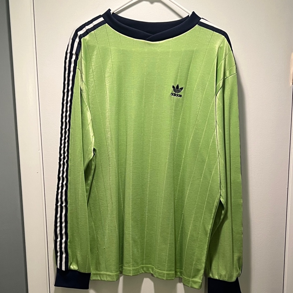 Adidas Men's Lime Green Long Sleeve (Jersey)